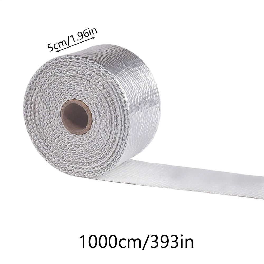 10m*5cm Exhaust Pipe Insulation Tape Set Exhaust Heat Tape Manifold Downpipe High Temperature Bandage Adhesive Tape Kit