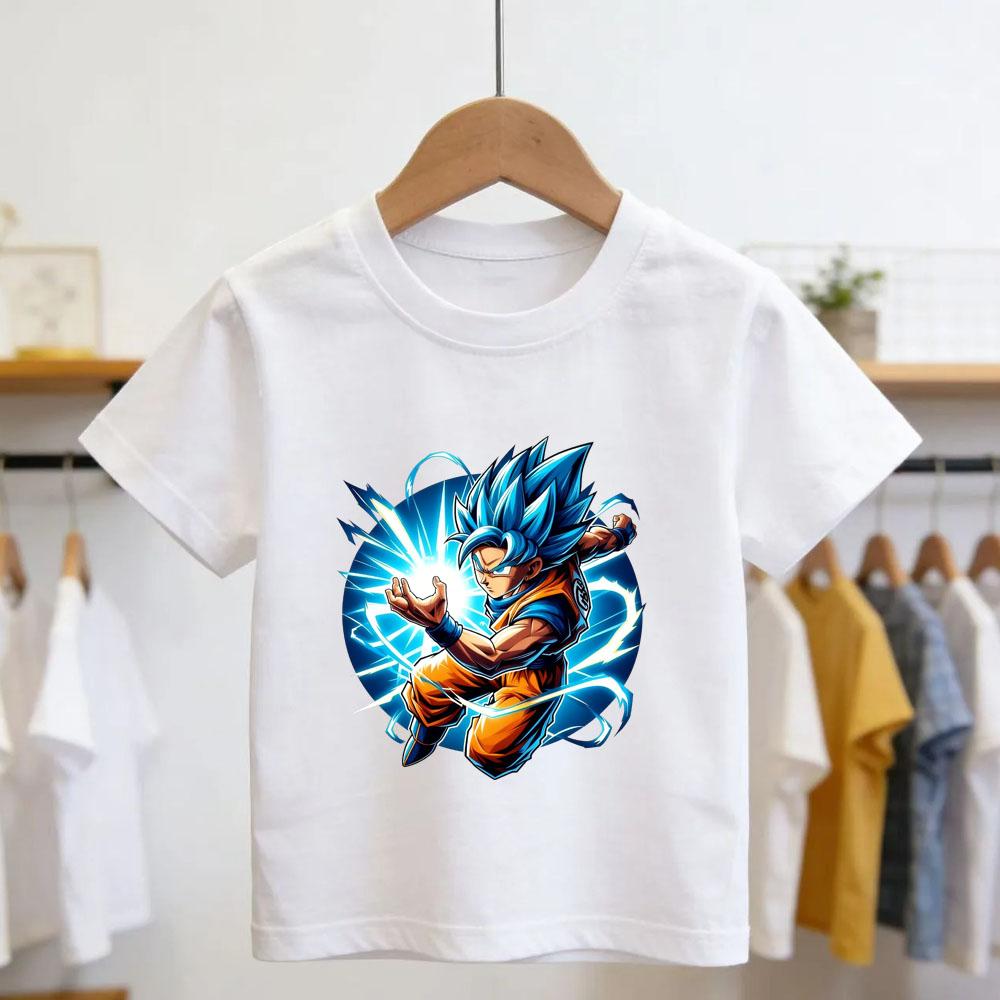 Dragon Ball Goku Anime Print Tops 2026 Summer New Tshirt Unisex Dragon Ball Sports Kids Tshirt