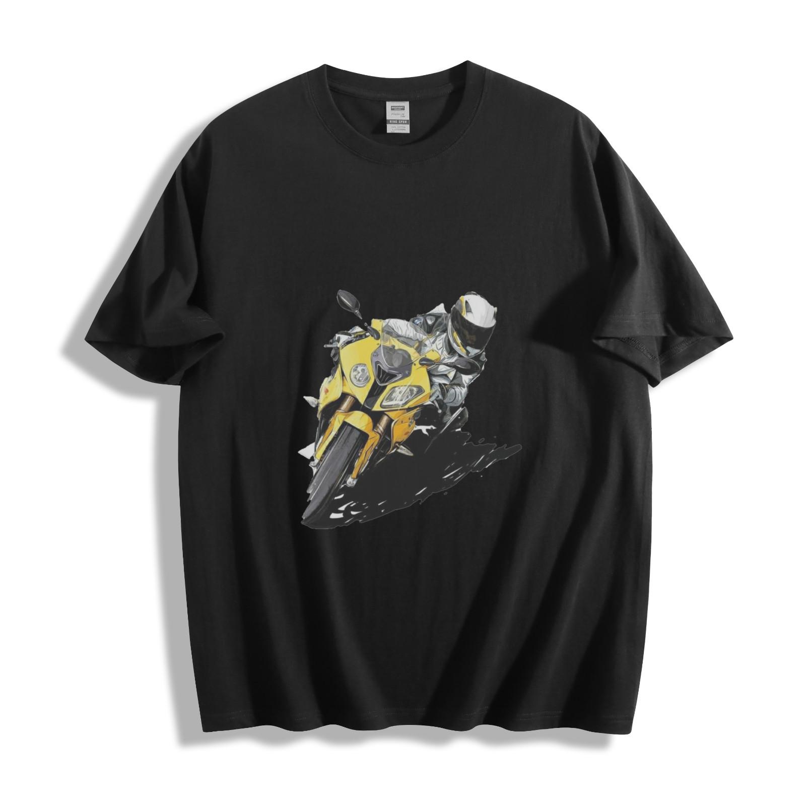 Yellow Speed Demon T-Shirt Mens Womens Tees Top - High-Octane Biker Art Unisex Tee L