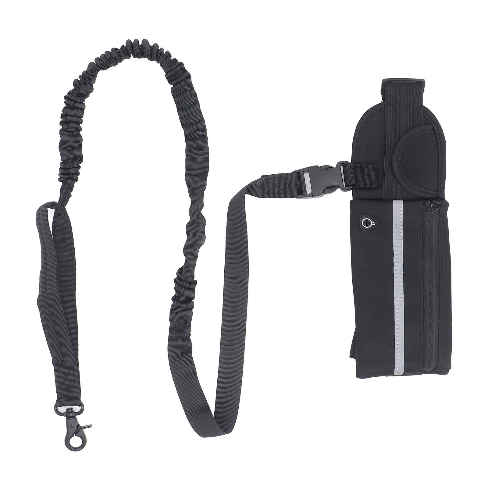 Dog Leash with   Pouch Waist Leash for Dog Walking Training Running Elastic Rope Waist Bag Reflective