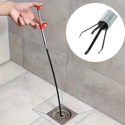 60cm Federrohr-Rohrreinigungsgeräte Abfluss-Schlange Abflussreiniger Stäbe Verstopfungsentferner Reinigung Haushalt für Küche Biegsames Spülbeckenwerkzeug