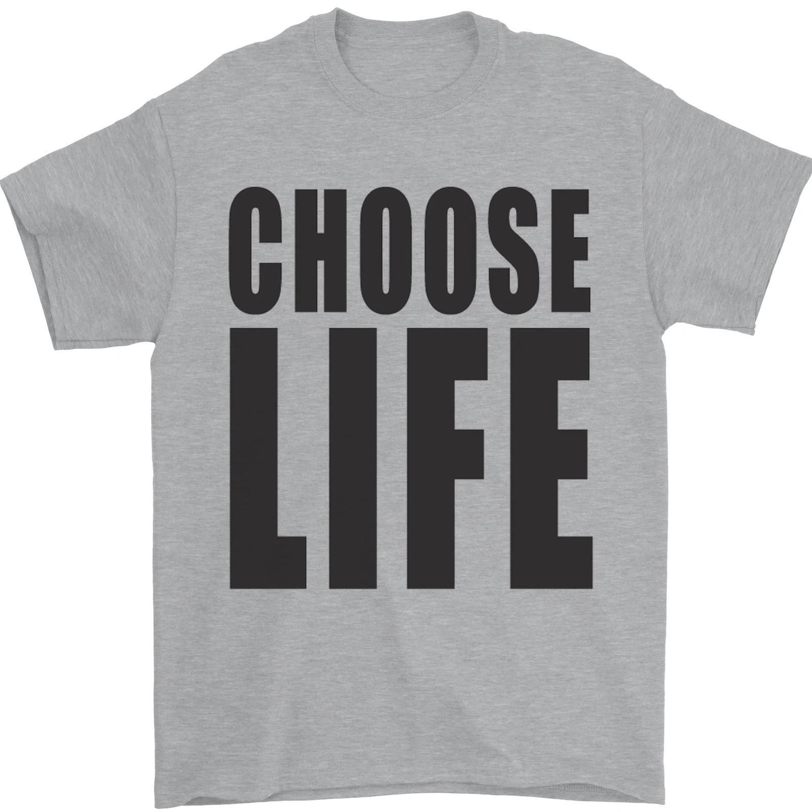 Choose Life Fancy Dress Outfit Costume Mens T-Shirt 100% Cotton S разноцветный