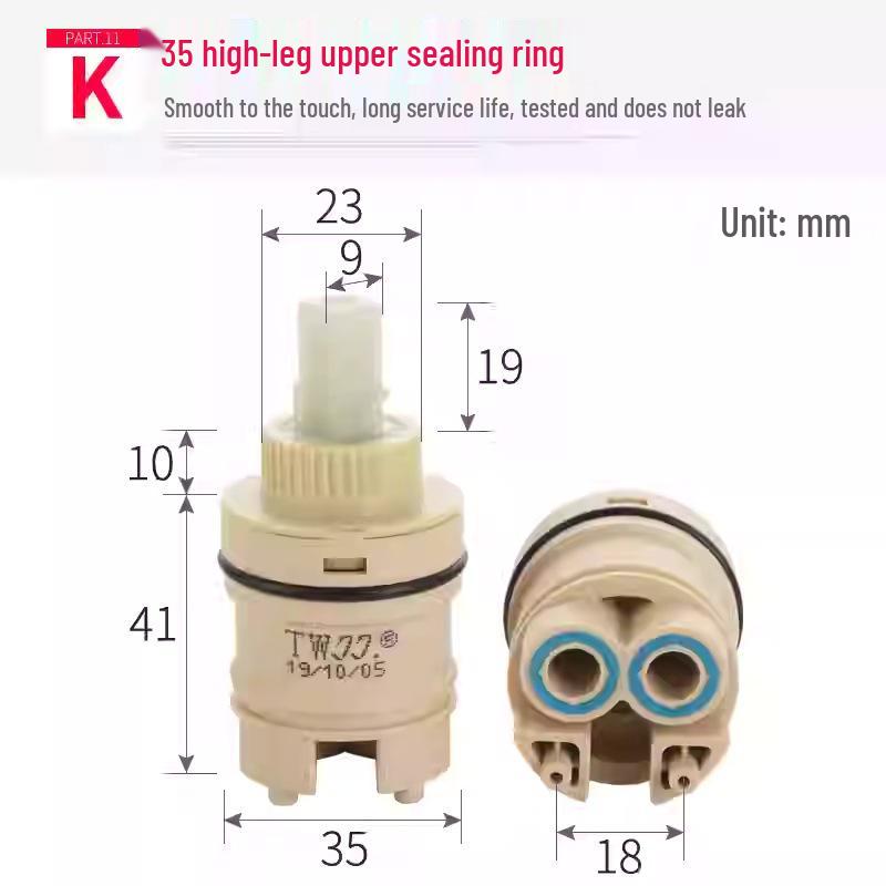 Jiujiu Ceramic Hot & Cold Mixer Faucet Cartridge Replacement (35/40)