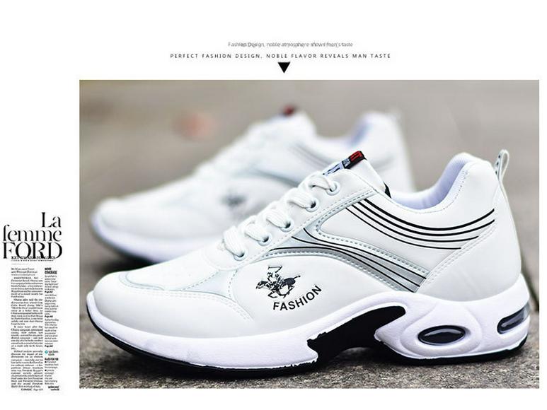 Men's 2024 White Leather Sneakers: Stylish, Casual Shoes for Teens and Students