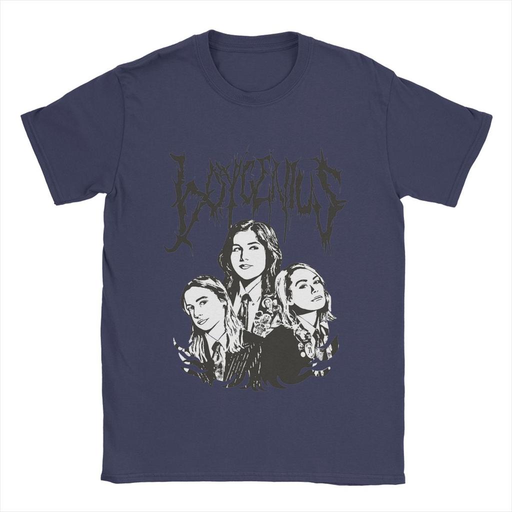 Funny Boygenius Band T-Shirts Men Crewneck Pure Cotton T Shirt Short Sleeve Tee Shirt Graphic Printed Clothes