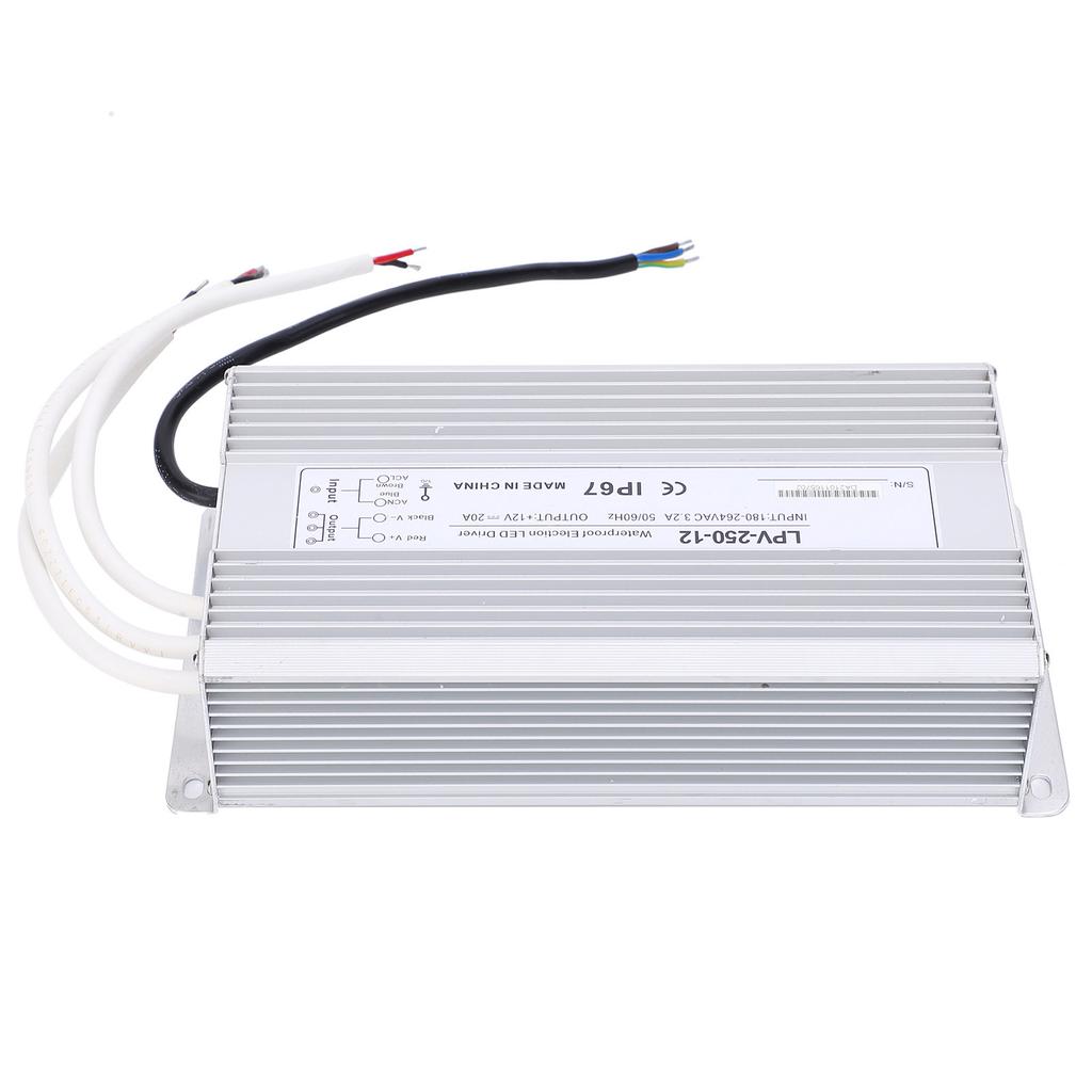BERM Wasserdichter Schalter Netzteil Transformator Treiber Controller DC12V 250W LPV‑250‑12