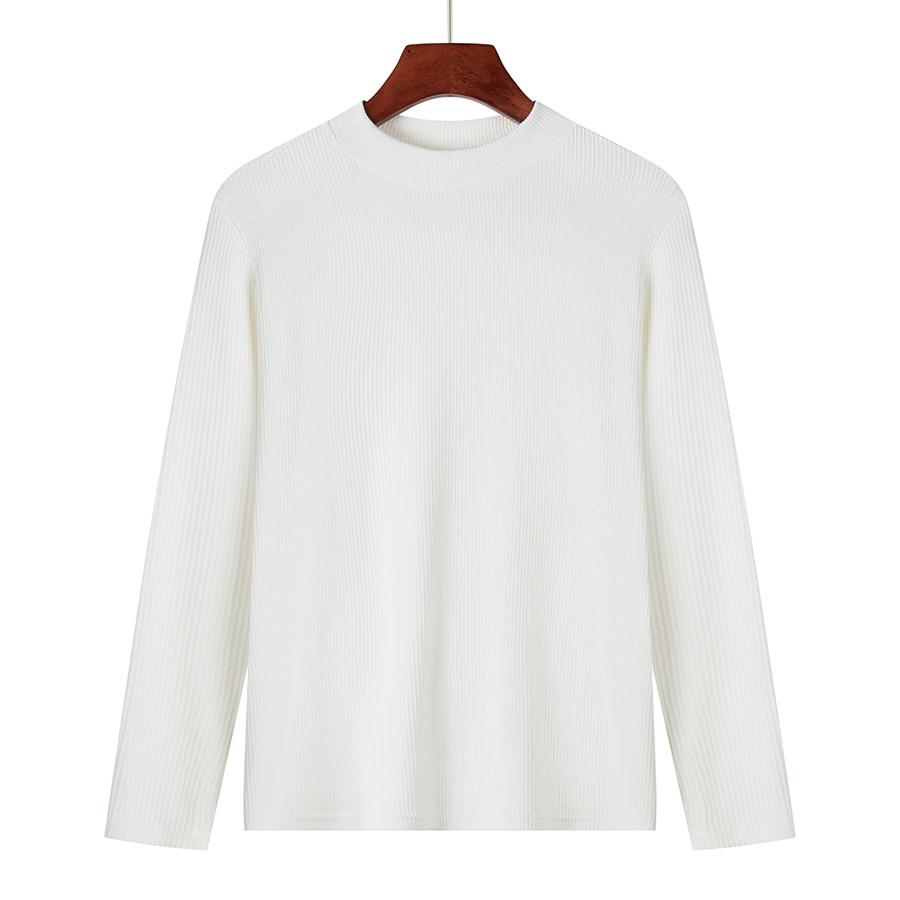 ZIRUNKING Women Long Sleeve Slim Knitted Turtleneck Sweater Jumper Solid Pullover Tops Autumn Winter
