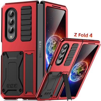Con soporte + protección completa para Samsung Galaxy Z Fold 4 5g 2022, funda protectora de doble capa a prueba de golpes para Z Fold4