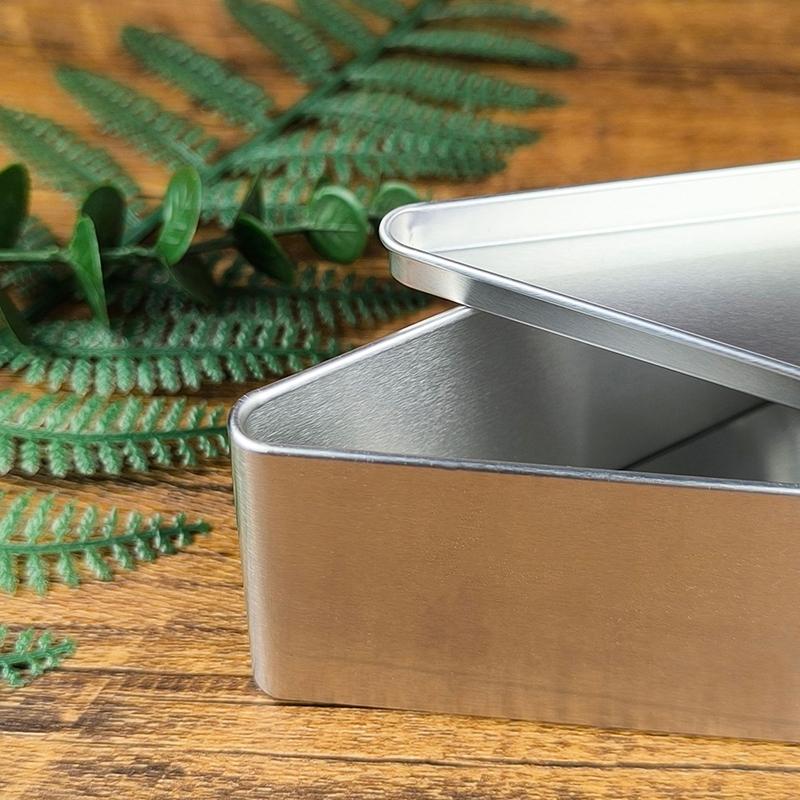 Rectangular Tinplate Cookie Tins Box With Lid Dustproof Home Kitchen Desktop Storage Tin For Candy Coffee Tea Jewelry Chocolate