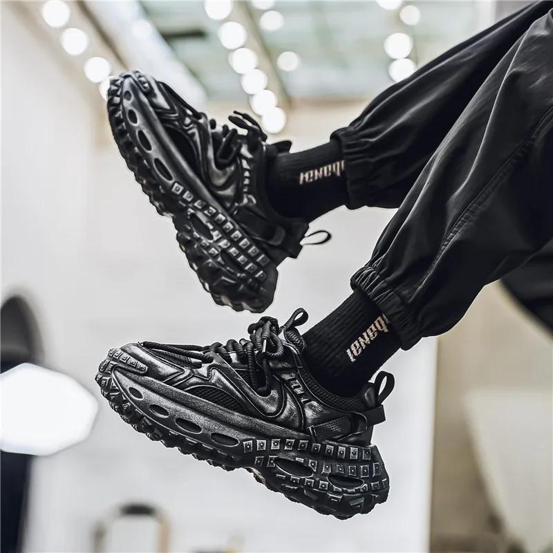 Men Vintage Platform Street Style Skateboard Sneakers Outdoor Sports Running Shoes High Quality Chunky Breathable Casual Shoes