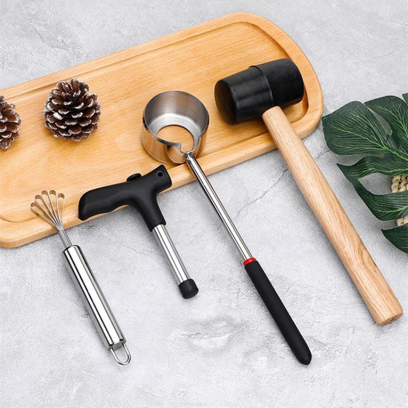 Coconut Opener Tools Creative Dual-Purpose Hand Hole Puncher Hammer Coconut Breaker Kitchen Gadgets For Fresh Coconut Water