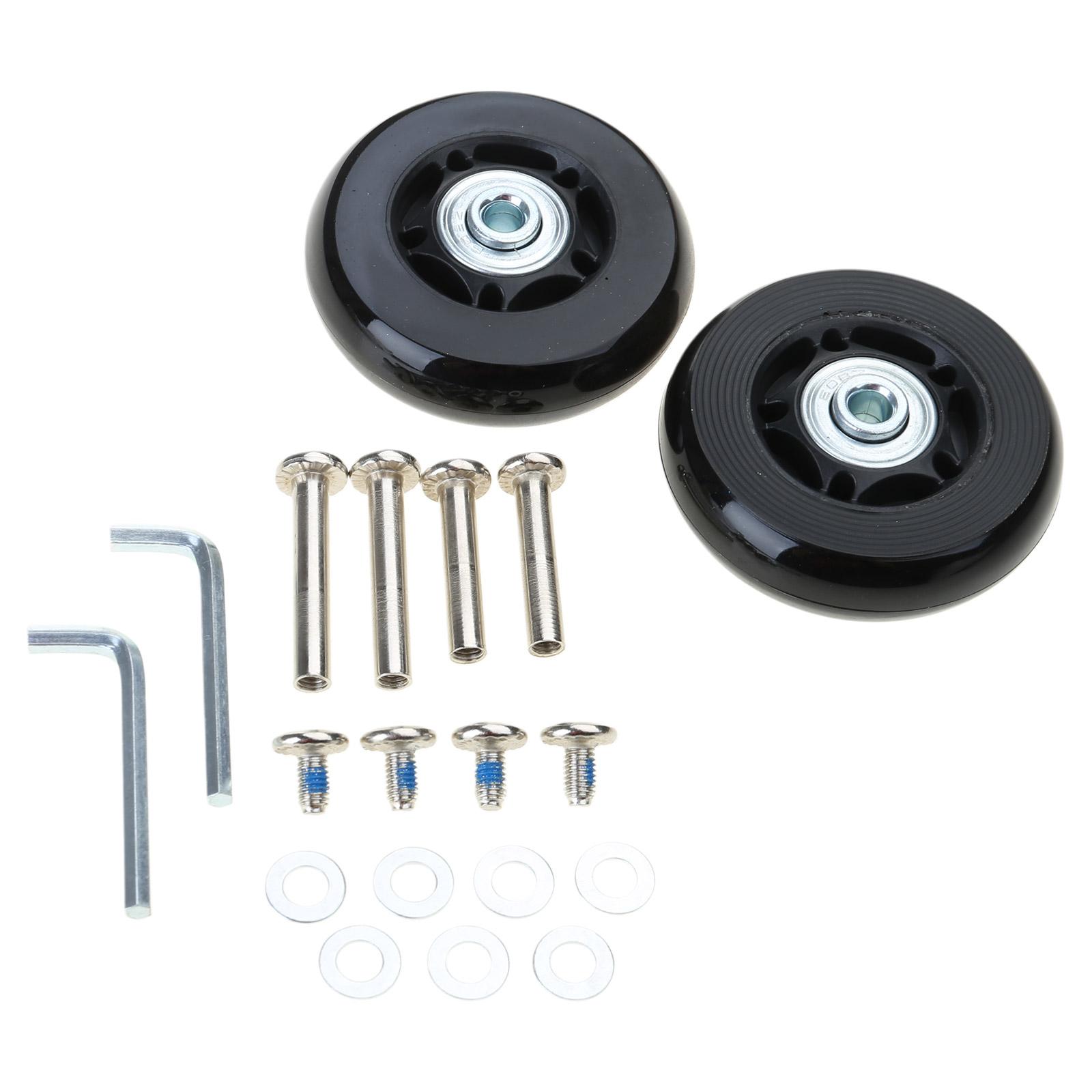 

Колесо для чемодана на роликах с винтами Запасные колеса для тележки для багажной коробки чемодана Гибкое поворотное колесо Ремонтный аксессуар H