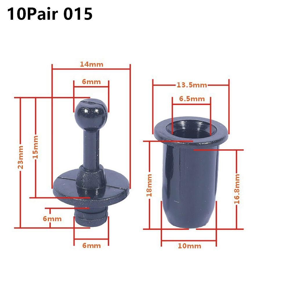 Kit de 10 Pares de Clavijas para Rejilla de Altavoz DIY, Juego de Hebillas de Rótula para Cubierta de Malla, Kit/Juego de Piezas de Sujeción Para Altavoz