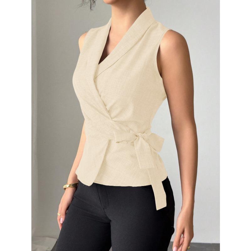 Small Vest Women's Summer Temperament Solid Color Strappy Sleeveless Top