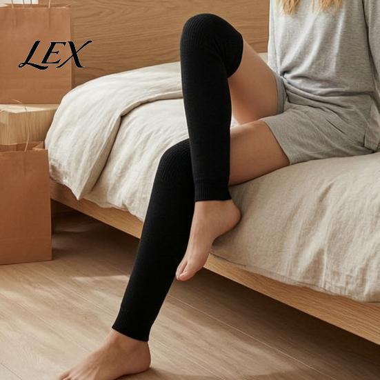 Warm Knit Gaiters for Outdoor Winter Leg Warmers Women, Over The Knee Thigh High Socks, Thermal Protectors Soft Sleeves, Thickened Plush Lined