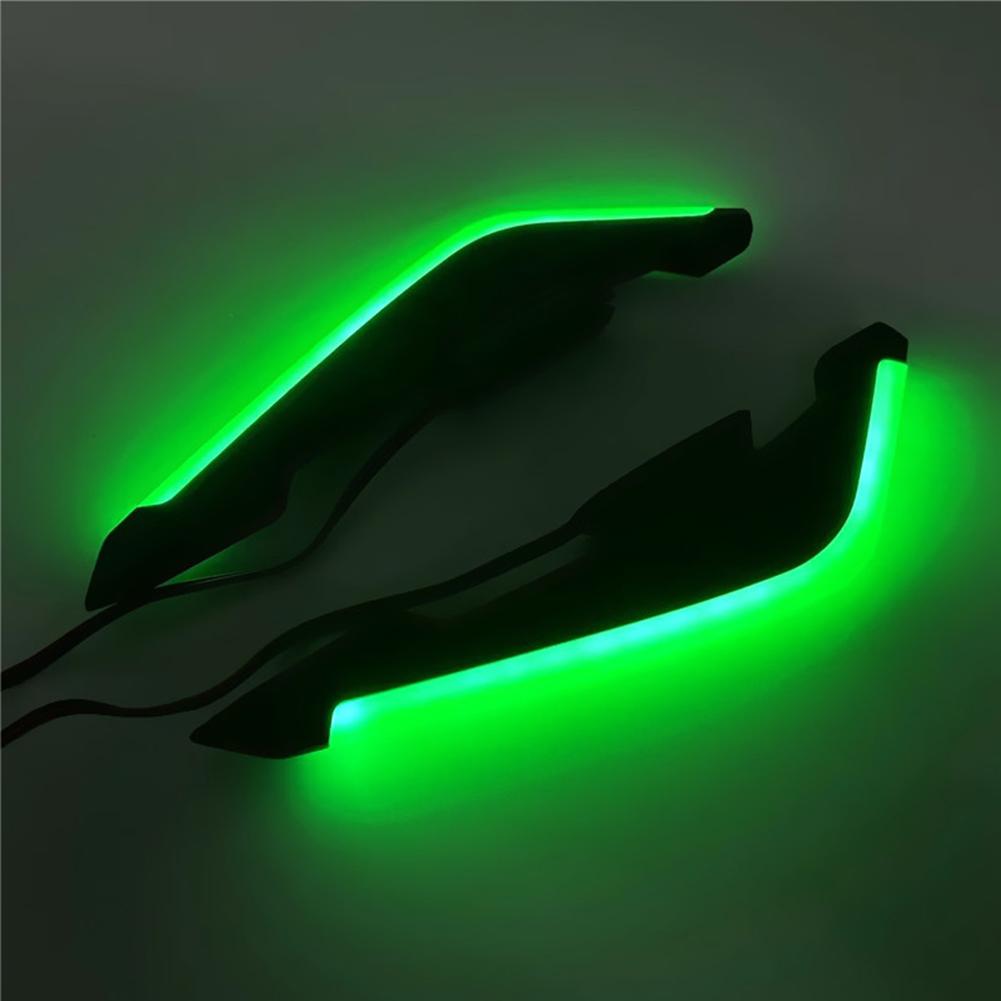 

Передние крылья мотоцикла 2X стильный аэродинамический спойлер крыла со светодиодной динамической наклейкой крыла для электрических велосипедов мотоциклов зелёный