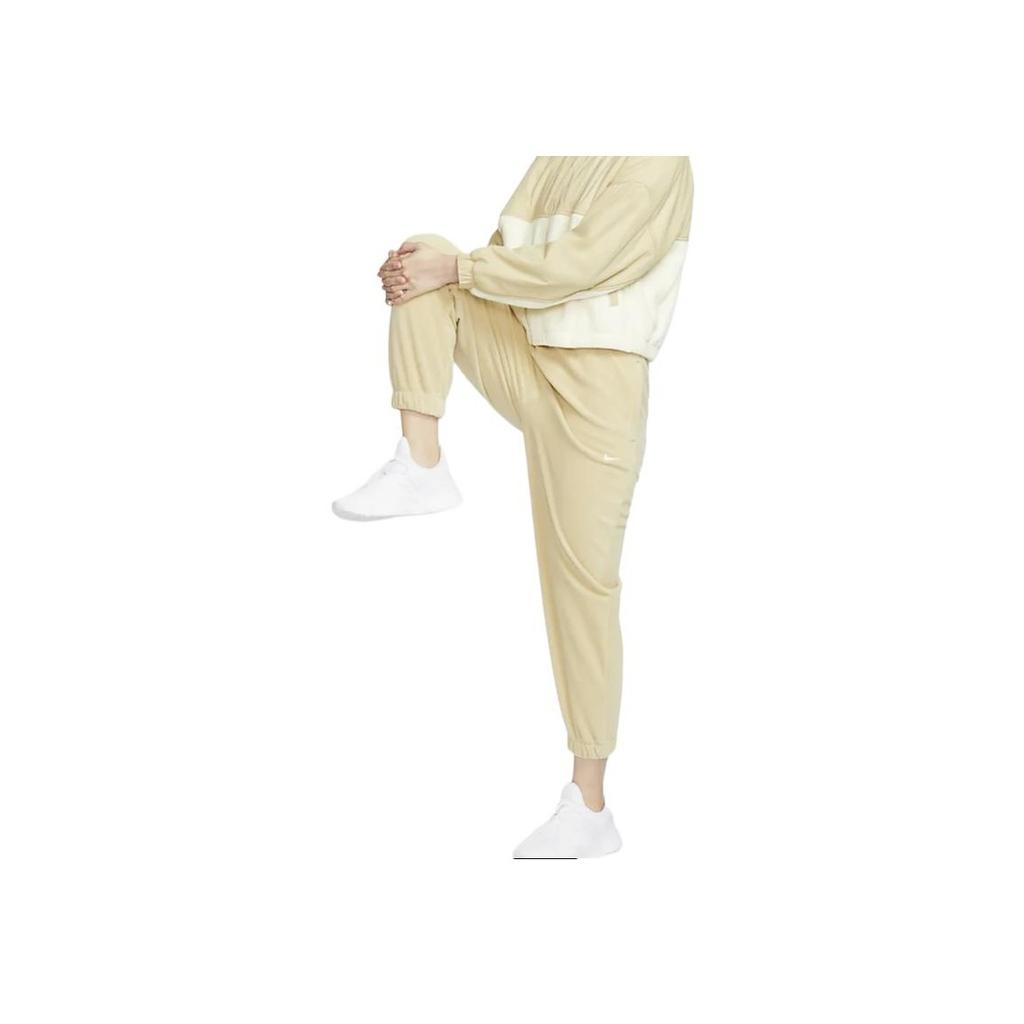 Nike Solid Color Warm Breathable Lace-Up Mid-Rise Casual Pants Women Bottoms Yellow HQ4877-783