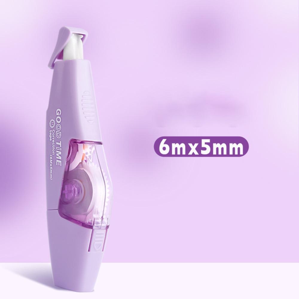 

6PCS/Set Pen Shape Silent Coating Tape Silent Correction Stationery Simple Correction Band Students Purple 1PC