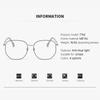 Po-sensitive Color-changing Gold Wire Frame Anti-blue Light Nearsighted Glasses - Elegant Business Style Model