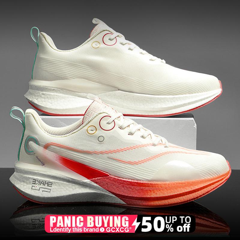 

Running Shoes Speciality Carbon Board Marathon Men Sports Breathable Lightweight Women s Comfortable Athletic Nonskid Sneakers 46 червоний