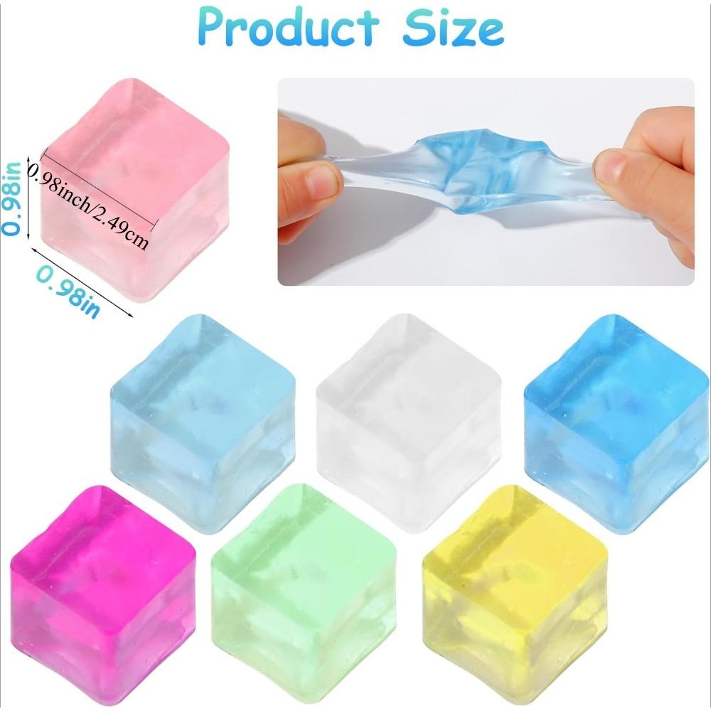 10/20/40/60Pcs Sensory Fidget Cube Ice Cube Squishy Stress Relief Hand Therapy Adults Classroom Prize