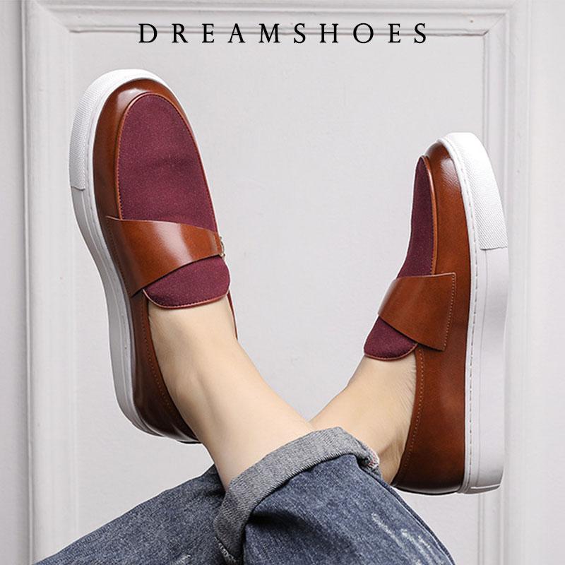 2025 Luxury Men's Casual Slip-on Leather Shoes Men Classic British Style Penny Loafers Mens Outdoor Moccasins Driving Flats