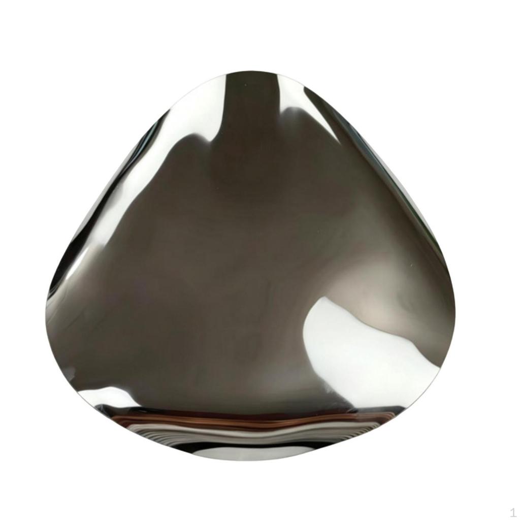 Fruit Plate Stainless Steel with Raised Rims Sculptural Serving Tray for Tabletop, Coffee