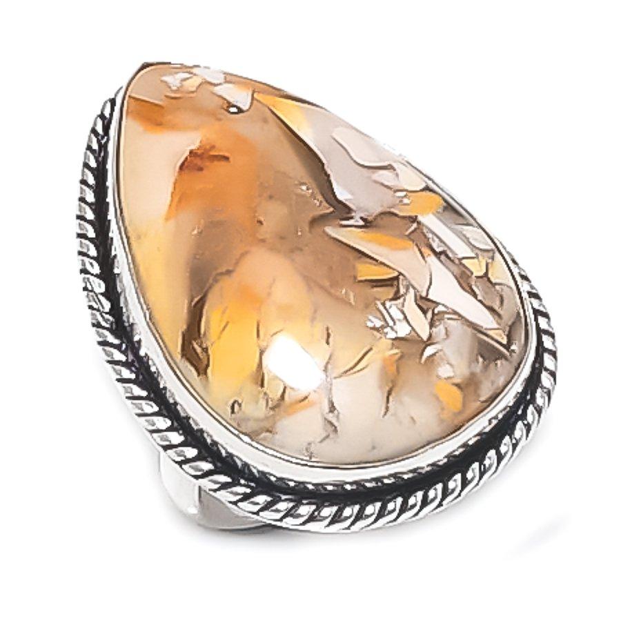 

Brecciated Mookaite Gemstone 925 Sterling Silver Jewelry Ring Size 6