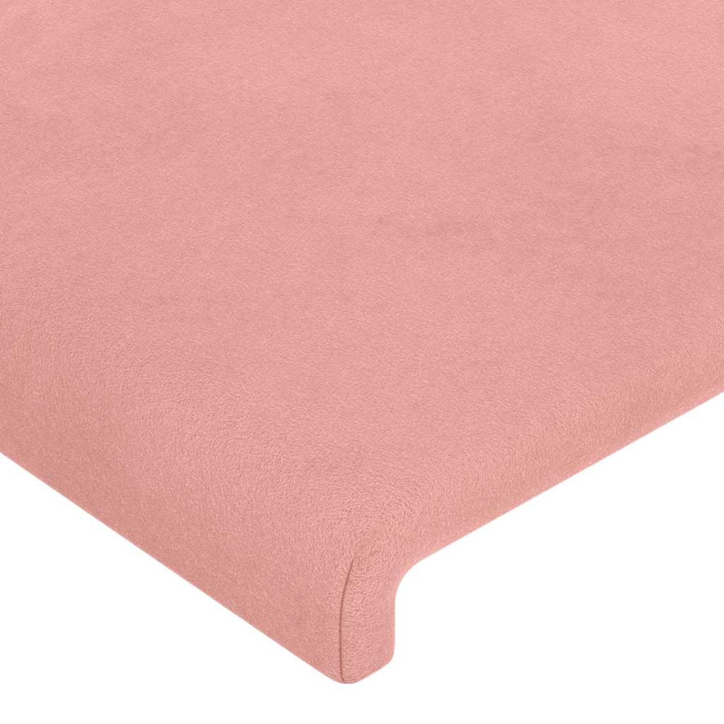 vidaXL Kopfteil mit Ohren Rosa 103x16x118/128 cm Samt