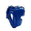 LEONE 1947 Boxing Headgear Unisex Professional Large Cheek Pads Cowhide Blue CS443 [THE GREATEST] (S/M) [Genuine]