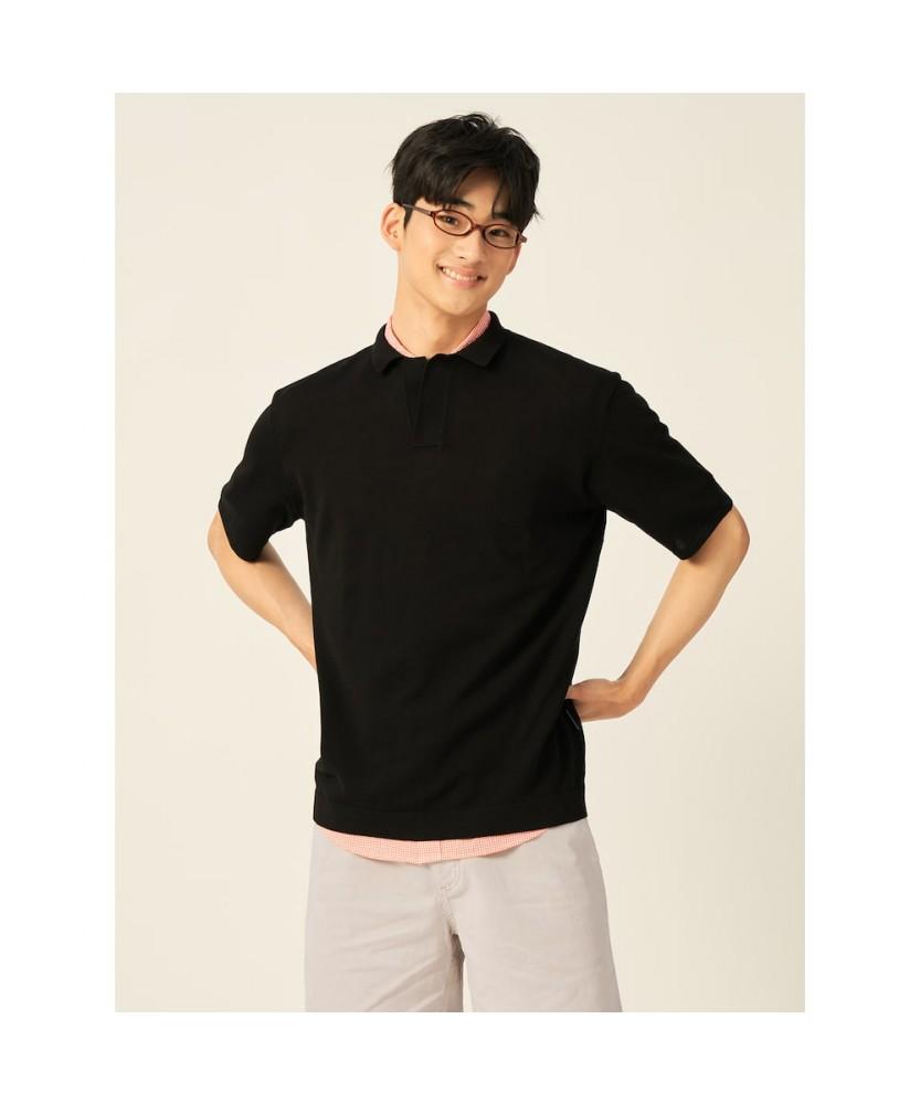 Binpolmen Gentle Tech Collar Neck Knit - Black