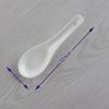 White Ceramic Flat-Bottom Soup Spoons, 50-Pack