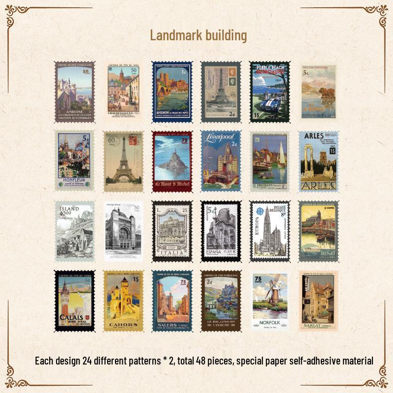 Philately Museum Retro Plant & Flower Journal Stickers Pack