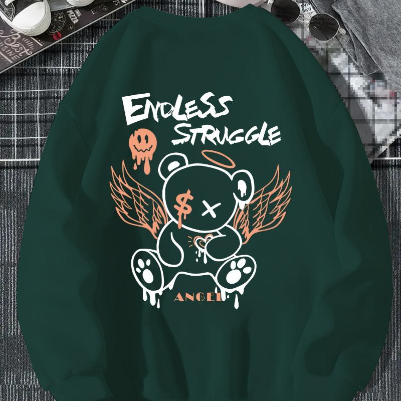 Свитшот с круглым вырезом, универсальный и не мнущийся, подходит для офиса и свиданий XXL зелёный