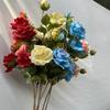 Realistic Faux Rose Flower Six Stem Silk Plant Home Office Decor Gift Idea
