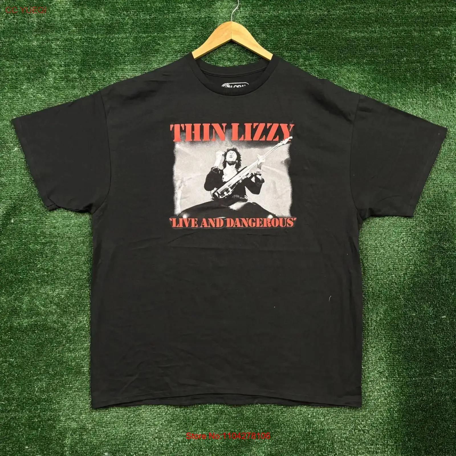 

Thin Lizzy Live and Dangerous Rock Band T Shirt Size 2XL vintage Washed Unisex designer clothes streetwear Casual Stylish 5XL різнокольоровий