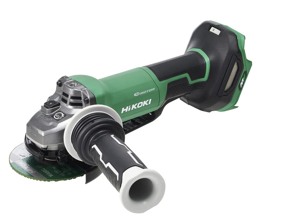 HIKOKI 36V Rechargeable Disc Grinder 125mm Grit Charger and Case Sold Paddle Kickback Reduction Infinitely Variable G3613DD, Diameter, Separately,