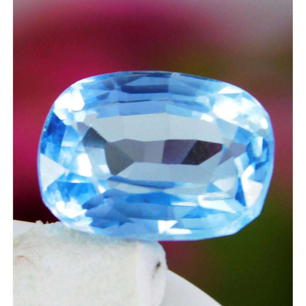 certified 6.60 Ct Pure Natural Sky Blue sapphire Cushion Cut Loose Gemstone