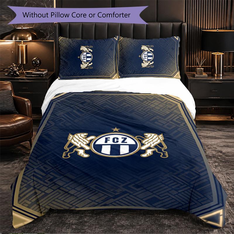Biancheria da letto a tema FC Zürich Set 3 Pezzi Copripiumino Biancheria da letto decorativa per camera da letto per adolescenti Decorazione per la casa