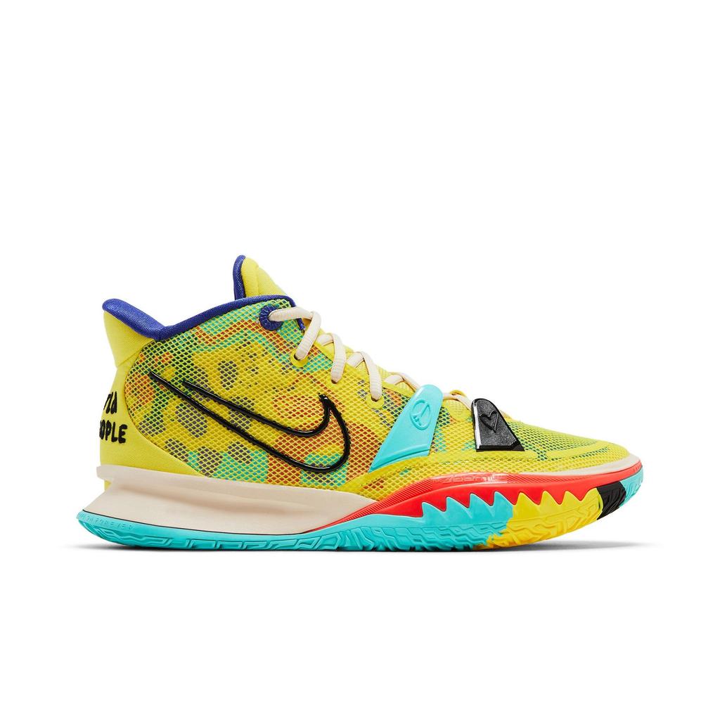 Nike Kyrie 7 '1 World 1 People' (Unisex) Yellow Strike / Green Abyss / Bright Crimson / Black Basketball Shoes CQ9326 700