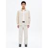 8SECONDS Cotton Spandex Semi-Wide Fit Elastic Waist Pants Ivory
