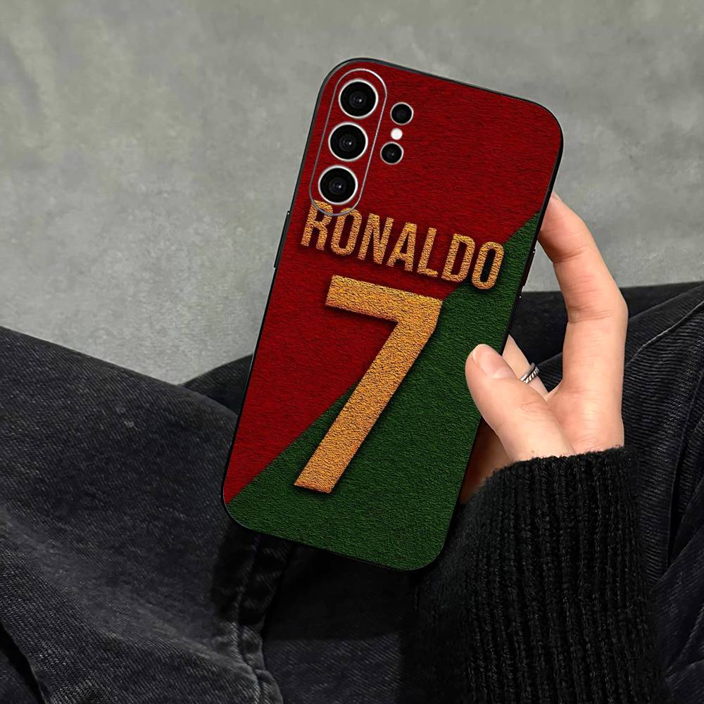 CR7-Ronaldo Football Phone Case For Samsung S25,S24,S21,S22,S23,S30,Ultra,S20,Plus,Fe,Note,10,9,5G Black Cover