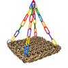 Woven Bird Hammock Woven Grass Bird Hammock Toy Adjustable Chain Ring Comfortable Rocking Toy Bird Accessories For Parrot & Bird