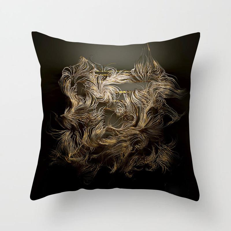 Abstract Art Patterns Throw Pillow Cover With Short Plush Print For Living Room Sofa Decoration Cushion Cover Pillow Covers