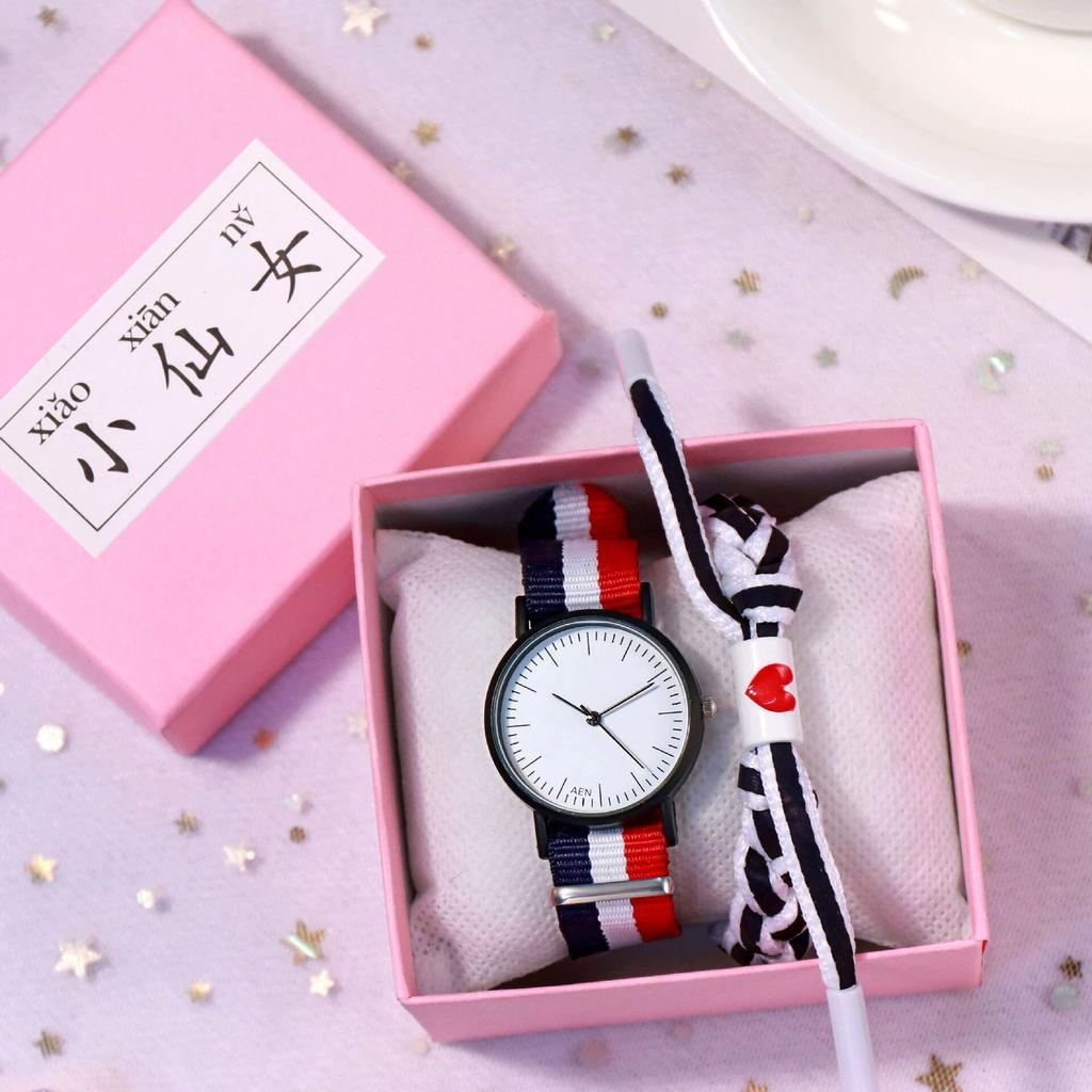 Trend Watch Female Small Student Style Niche Design Canvas With Mori Simple Children'S Quartz Watch