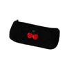 Cherry Plush Pen Case With Large Capacity For Students And Travel Storage