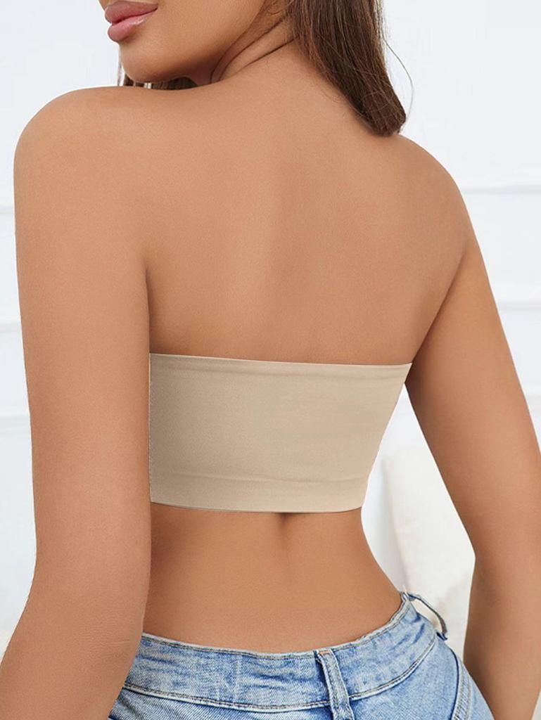 Plus Size Wireless Seamless Push-Up Bandeau for Women In Ice Silk