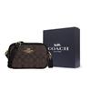 Coach Jamie 21 Classic Monogram Gold Logo Hardware Zipper Coated Canvas Camera Bag Women Shoulder Bag Brown Black CQ874-IMAA8