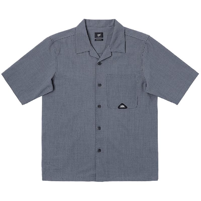 Lee Men s Ultralight Linen-Look Short Sleeve Shirt S