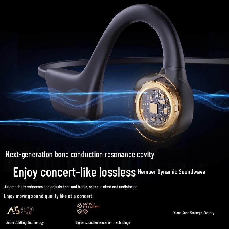 Wireless Bone Conduction Bluetooth Sports Headphones for Running & Cycling